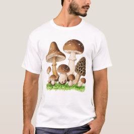 Camiseta Vintage Botânica Mushroom Ilustração Arte