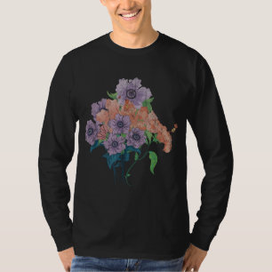 Camiseta Vintage Botany Garden Flower Blossoms Wildflower B