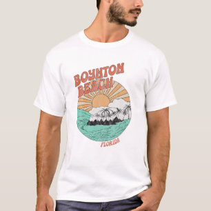 Camiseta Vintage Boynton Beach Flórida Palm Trees FL Retro