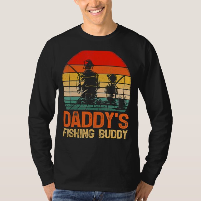 Camiseta Vintage Boys Pai Pesca Buddy Pescaria Padre" (Frente)