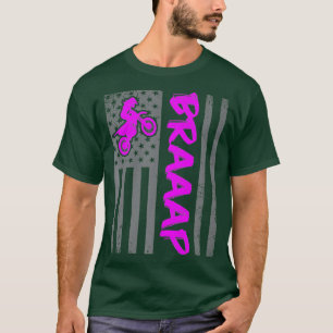 Camiseta Vintage Brap USA Flag Girls Motocross Dirt