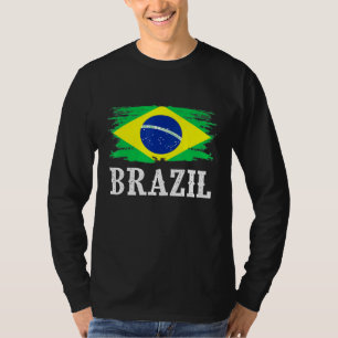 Camiseta Vintage Brasil Flag I Love Brasil