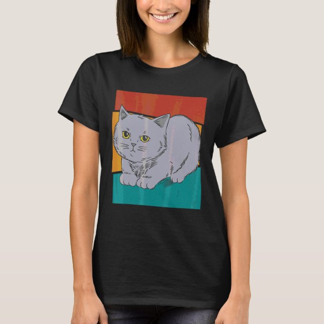 Camiseta Vintage British Short Cat (Frente)