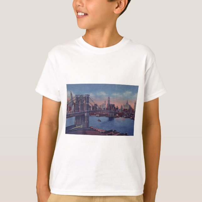 Camiseta Vintage Brooklyn Bridge (Frente)