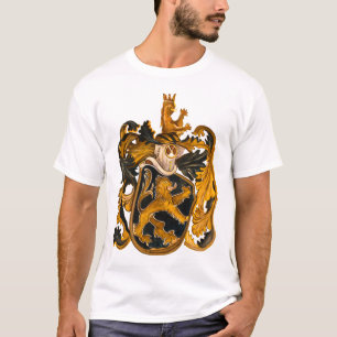 Camiseta Vintage Brown e Dourado Leo Casaco de Armas