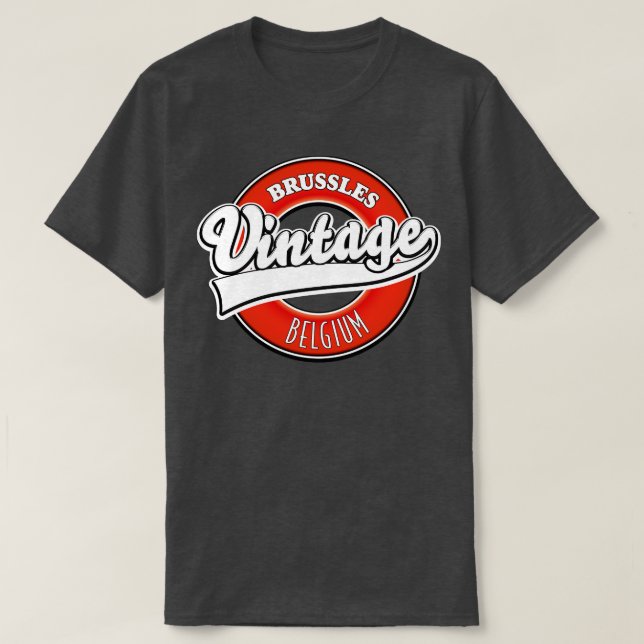 Camiseta Vintage Bruxelas Bélgica (Frente do Design)