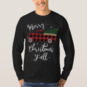 Camiseta Vintage Buffalo Xadrez Red Truck Feliz Natal Y'