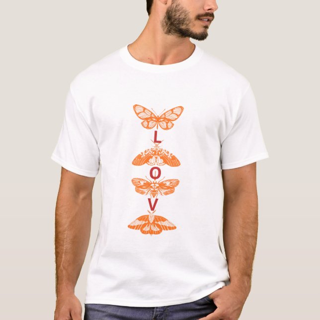 Camiseta Vintage Butterfly Love – Artistic Nature-Inspired  (Frente)