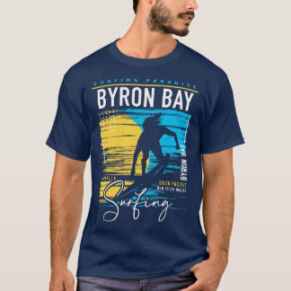 Camiseta Vintage Byron Bay Surfing Graphic Retro Surfing Su