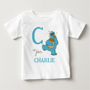 Camiseta Vintage - C é para Cookie Monster Adicione seu n