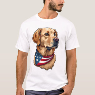 Camiseta Vintage Cabeça de Retriever Golden Patrió