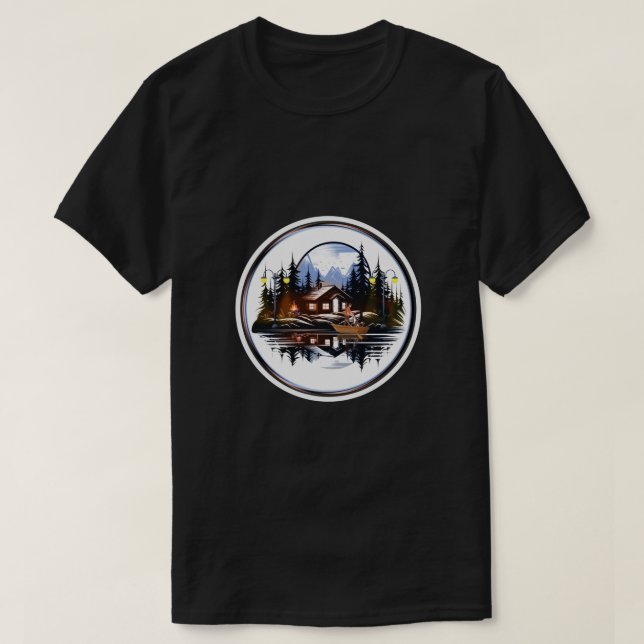Camiseta Vintage Cabin - (Lindo Cenário) (Frente do Design)