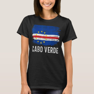 Camiseta Vintage Cabo Verde Bandeira Para Cabo Verdean