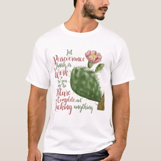 Camiseta Vintage Cactus de J P Redouté ilustrado (Frente)