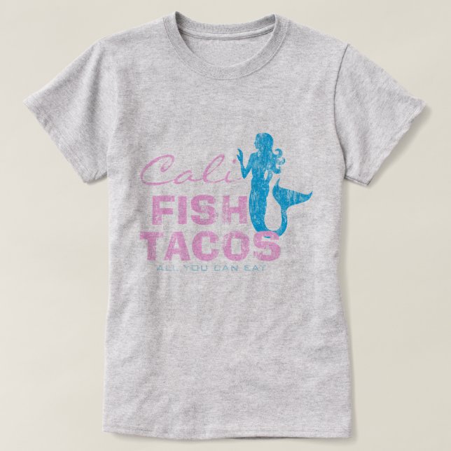 Camiseta Vintage Cali Fish Tacos (Frente do Design)