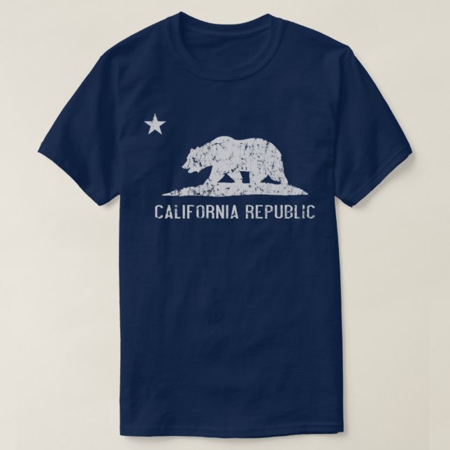 Camiseta Vintage California Flag (Frente do Design)