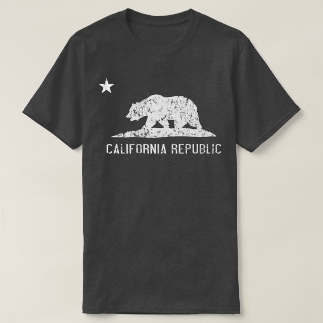 Camiseta Vintage California Flag 1 (Frente do Design)