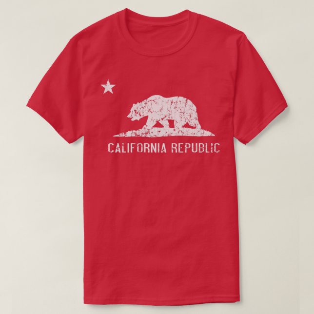 Camiseta Vintage California Flag 1 (Frente do Design)