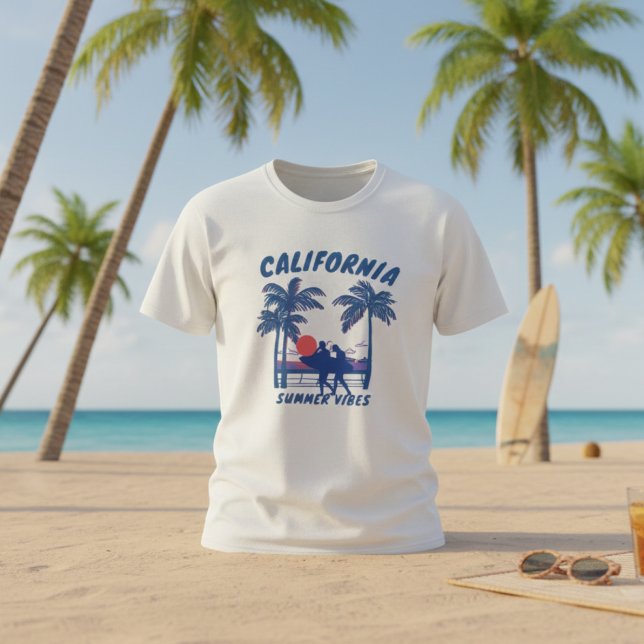 Camiseta Vintage california vibes de Verão (Criador carregado)