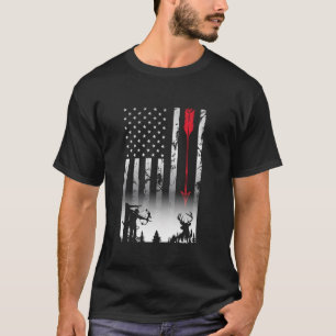 Camiseta Vintage Camo American Flag Deer Camouflage Hunting