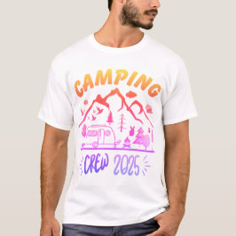 Camiseta Vintage Camping Crew 2025 amante acampando humor f