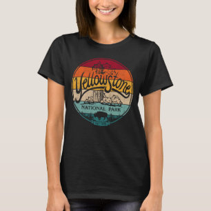 Camiseta Vintage Camping Yellowstone National Park Caminhan
