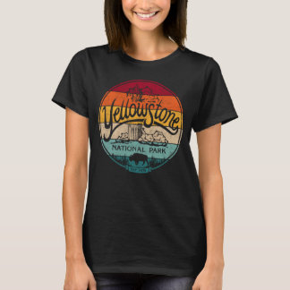 Camiseta Vintage Camping Yellowstone National Park Caminhan