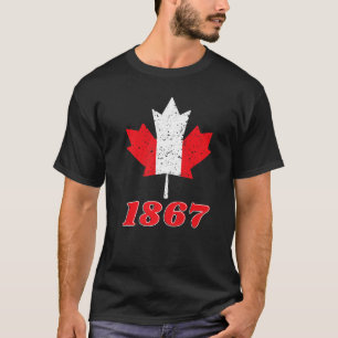 Camiseta Vintage Canadian Maple Leaf Canadian 1867 Canada D