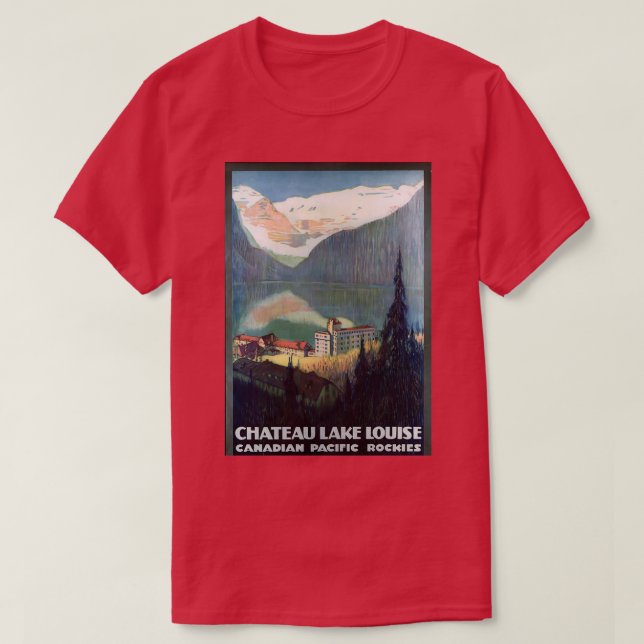 Camiseta Vintage Canadian Pacific Rockies Chateau Lake Loui (Frente do Design)