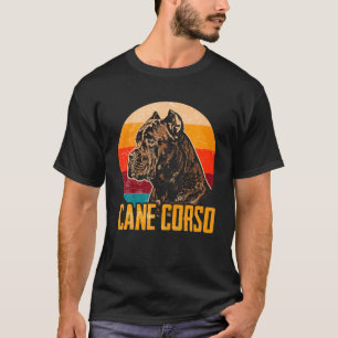 Camiseta Vintage Cane Corso Sobrepõe Cores De Pé De Cão Ita