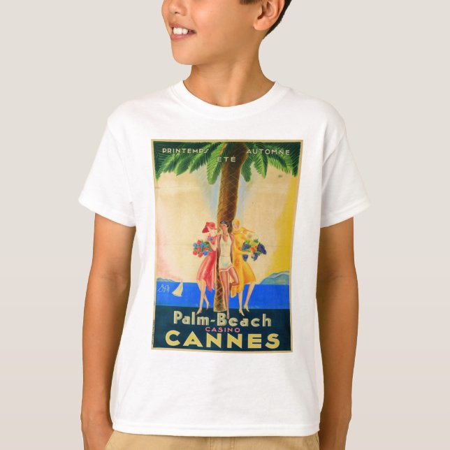 Camiseta Vintage Cannes Viagem francês (Frente)
