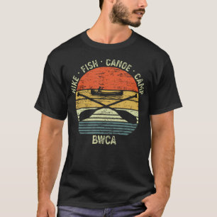 Camiseta Vintage Canoeing Bwca no exterior do Campo de Cano