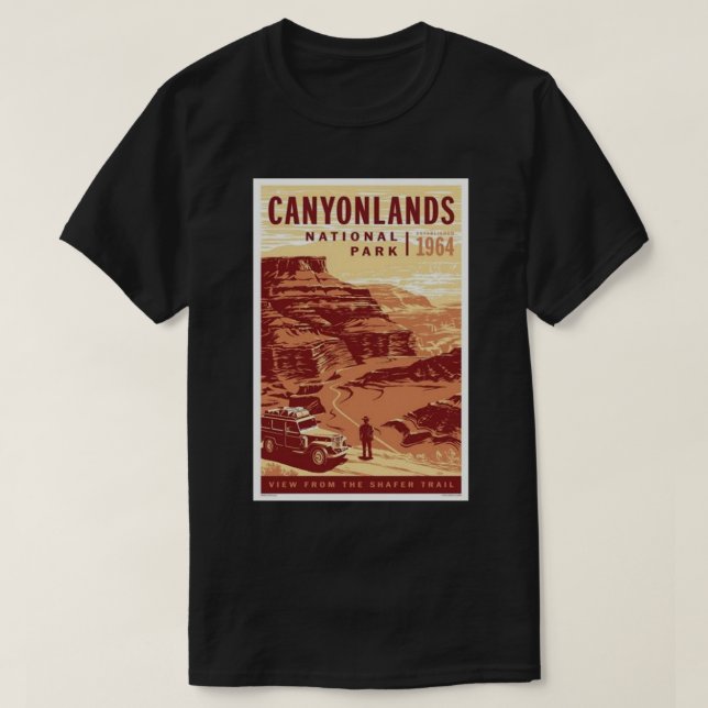 Camiseta Vintage Canyonlands National Park Utah - Shafer Tr (Frente do Design)