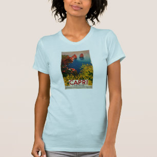 Camiseta Vintage Capri L'Isola del Sole Itália Azul