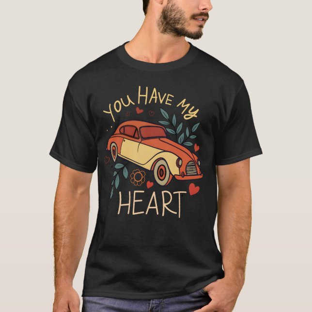 Camiseta Vintage Car Love Illustration vintage friend frien (Frente)