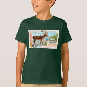 Camiseta Vintage Cariou (Reindeer) e Raposa Árctica
