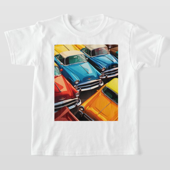 Camiseta Vintage Cars Pattern (Postura )