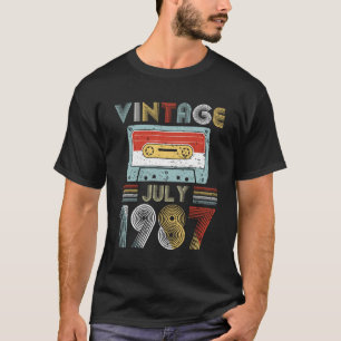 Camiseta Vintage cassete de banda magnética do aniversári