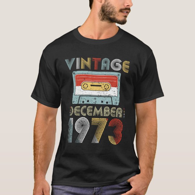 Camiseta Vintage cassete de banda magnética do aniversário (Frente)