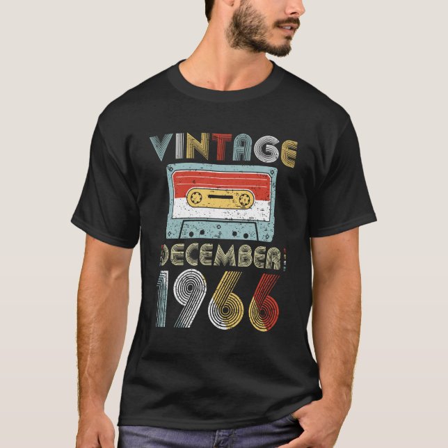 Camiseta Vintage cassete de banda magnética do aniversário (Frente)