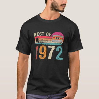 Camiseta Vintage Cassette Best Of 1972, Nascer 50º Aniversá