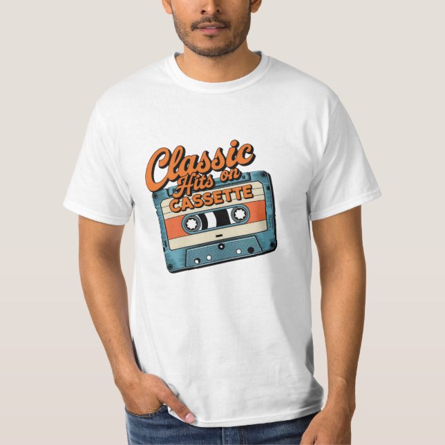 Camiseta Vintage Cassette - Designs (Frente)