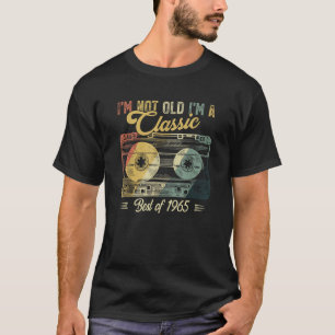 Camiseta Vintage Cassette Not Old I m Classic 1965 55th B