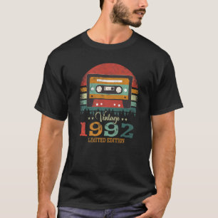 Camiseta Vintage Cassette Tape 1992 Aniversário