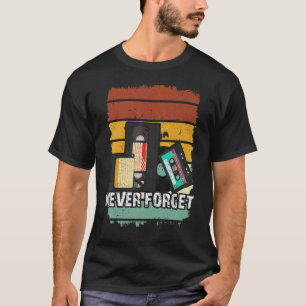 Camiseta Vintage Cassette Tape Coleção de Música da década