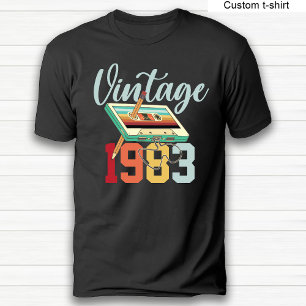Camiseta Vintage Cassette Tape Festa de aniversário 80s 90s
