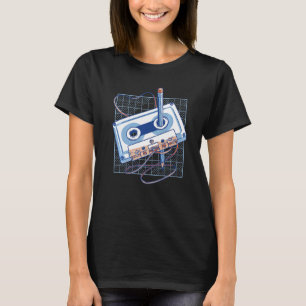 Camiseta Vintage Cassette Tape Pencil 70's Música do anos 8