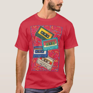 Camiseta Vintage Cassettes 1980s Mixtape Music Lover 80s Ca