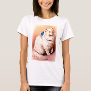Camiseta Vintage Cat com Arco Azul