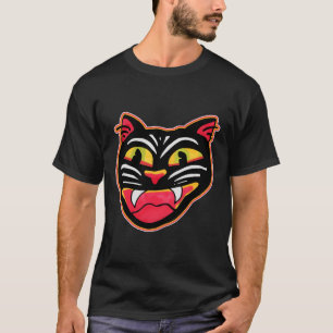 Camiseta Vintage Cat Halloween Art Cartografia
